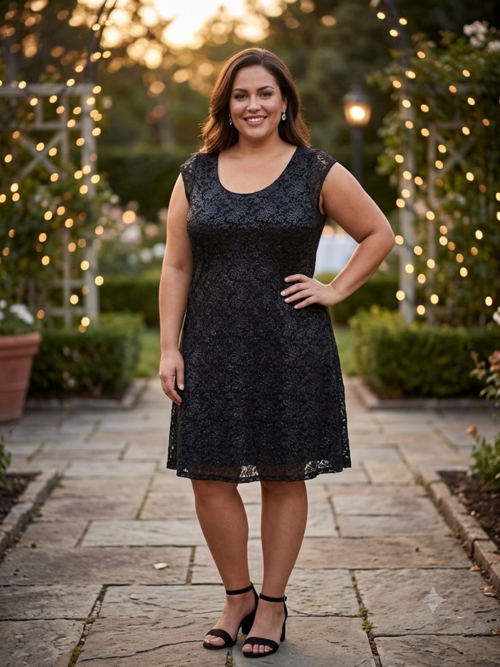 NEW NOIR Black Lace Overlay Dreas